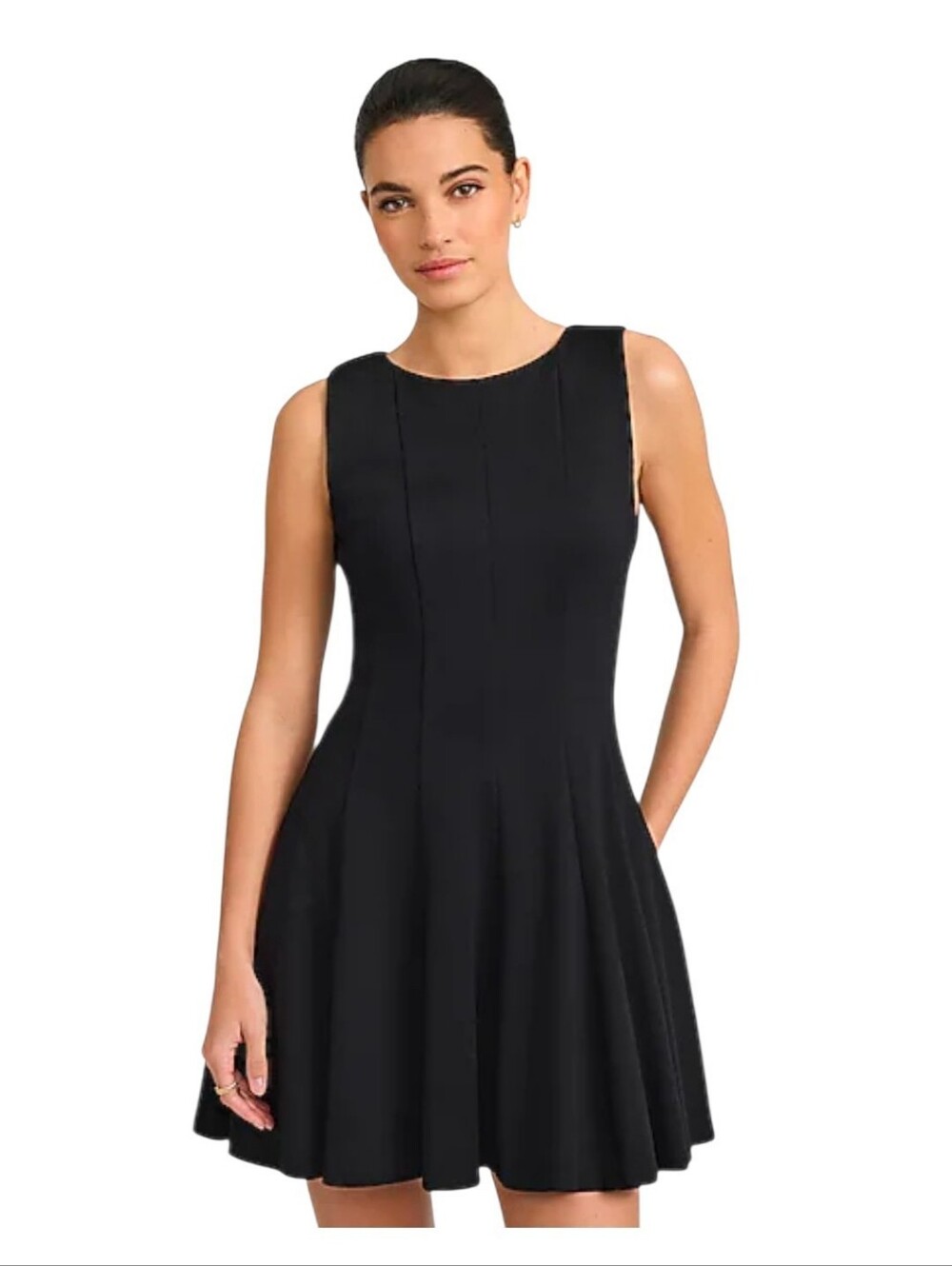 H&M 8 38 Structures Sleevess LBD dress NEW fits M Medium